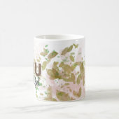 Wees mooi Floral roze Koffiemok (Center)