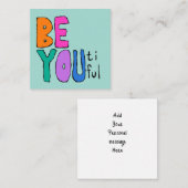 Wees mooi mooi, kleurrijk en helder notitiekaartje (Voorkant / Achterkant)