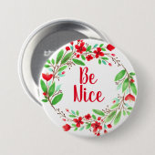 Wees mooi / rode ventilator, ronde 3-inch Button (Voorkant /achterkant)