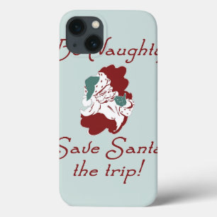 Wees Naughty en bespaar de kerstman Case-Mate iPhone Case