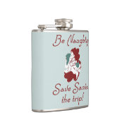 Wees Naughty en bespaar de kerstman Heupfles (Rechts)