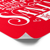 Wees Naughty en bespaar de Kerstman op reis Poster (Hoek)