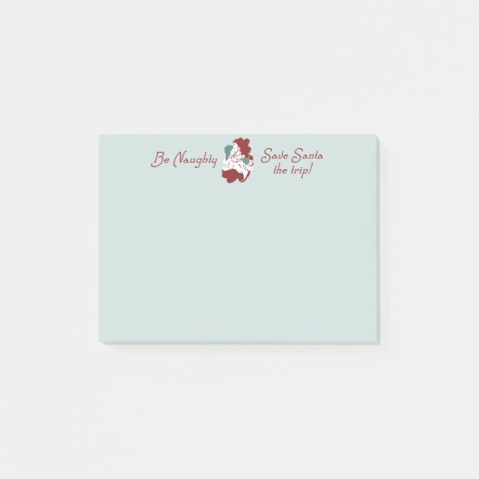 Wees Naughty en bespaar de kerstman Post-it® Notes (Voorkant)