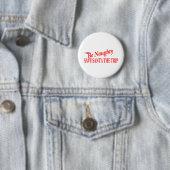 Wees Naughty en bespaar de kerstman Ronde Button 5,7 Cm (In situ)