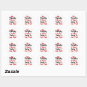 Wees Naughty en bespaar de kerstman Ronde Sticker (Vel)