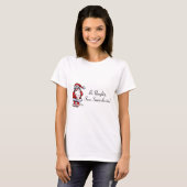 Wees Naughty en bespaar de kerstman T-shirt (Voorkant volledig)