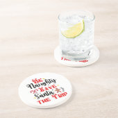 Wees Naughty en bespaar de kerstman Zandsteen Onderzetter (Zijkant)