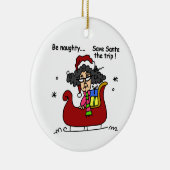 Wees Naughty Keramisch Ornament (Rechts)