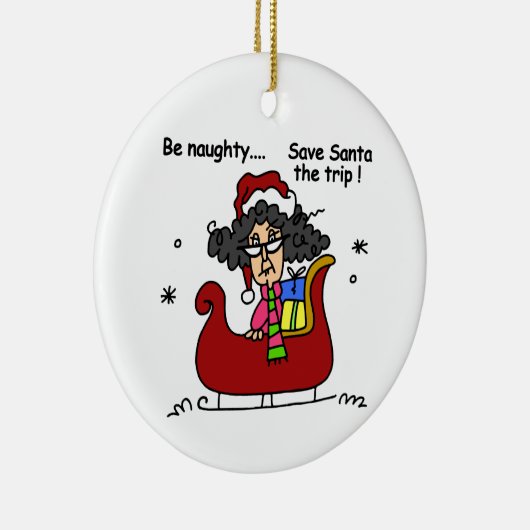 Wees Naughty Keramisch Ornament (Rechts)