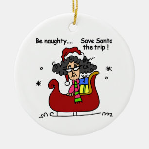 Wees Naughty Keramisch Ornament