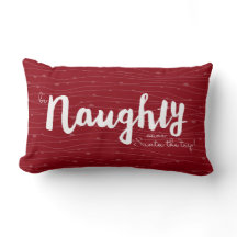 Wees Naughty. Red de Kerstman de reis! in rood en 