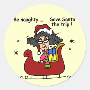 Wees Naughty Ronde Sticker