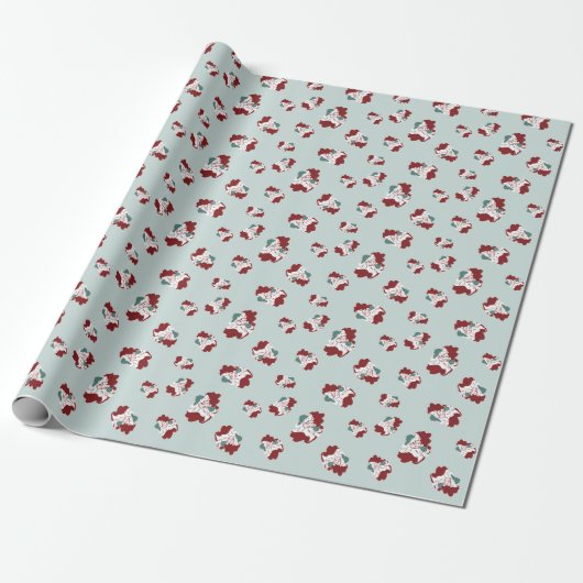 Wees Naughty Santa Cadeaupapier (Uitgerold)