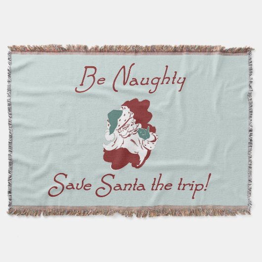 Wees Naughty Santa Deken (Voorkant)