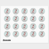 Wees Naughty Santa Ronde Sticker (Vel)