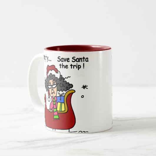 Wees Naughty Tweekleurige Koffiemok (Voorkant links)