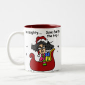 Wees Naughty Tweekleurige Koffiemok (Links)