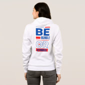 Wees nederig of wees gehandicapte vrouwen volledig hoodie (Achterkant volledig)