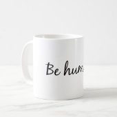 Wees nederige koffie-mok koffiemok (Voorkant links)