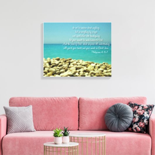 Wees nergens ongerust over... canvas afdruk (Insitu (Woonkamer))