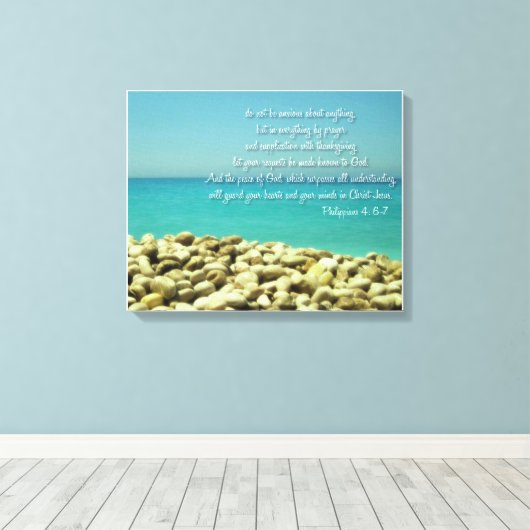 Wees nergens ongerust over... canvas afdruk (Insitu (Houten vloer))