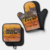 Wees Nice Abstract Sunset 0612 Ovenwant & Pannenlap Set (Voorkant / Achterkant)