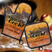 Wees Nice Abstract Sunset 0612 Ovenwant & Pannenlap Set