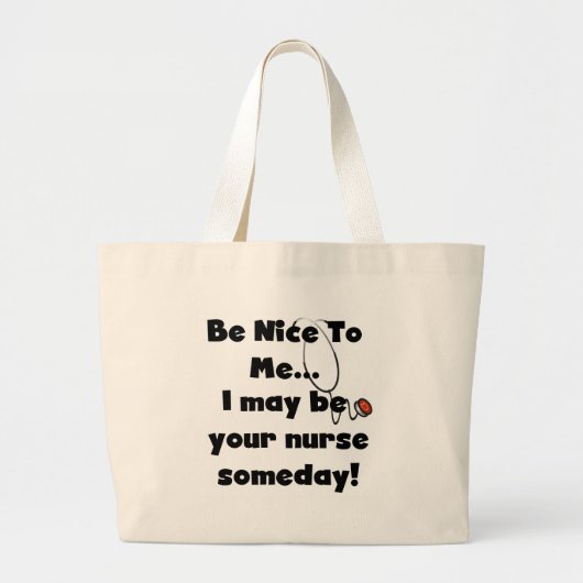 Wees Nice zuster Tshirts en cadeaus Grote Tote Bag (Voorkant)