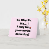 Wees Nice zuster Tshirts en Gifts Kaart (Gele Bloem)