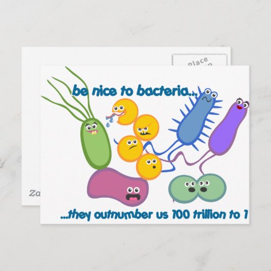 Wees Nicer in bacteriën Briefkaart (Voorkant / Achterkant)