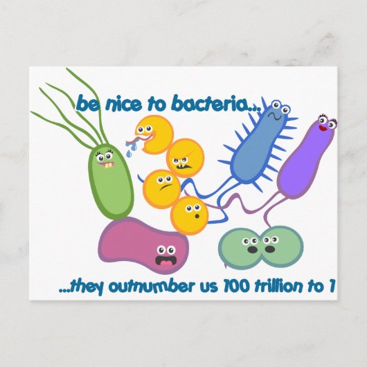 Wees Nicer in bacteriën Briefkaart (Voorkant)