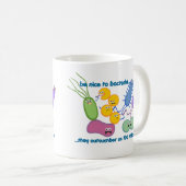 Wees Nicer in bacteriën Koffiemok (Voorkant rechts)