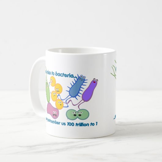 Wees Nicer in bacteriën Koffiemok (Voorkant links)