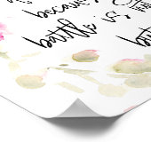 Wees niet bang - 2 Chron 20v15 waterverf florale s Poster (Hoek)