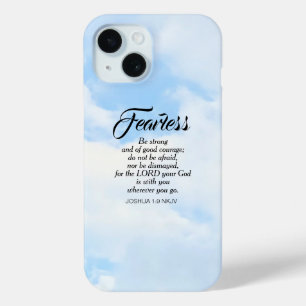 Wees Niet Bang Bijbelvers Blauwe Bewolkte Lucht Mo iPhone 15 Case