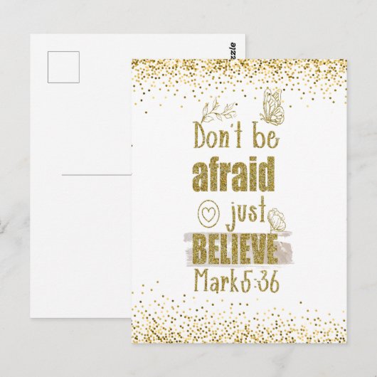 Wees niet bang bijbelvers briefkaart (Voorkant / Achterkant)