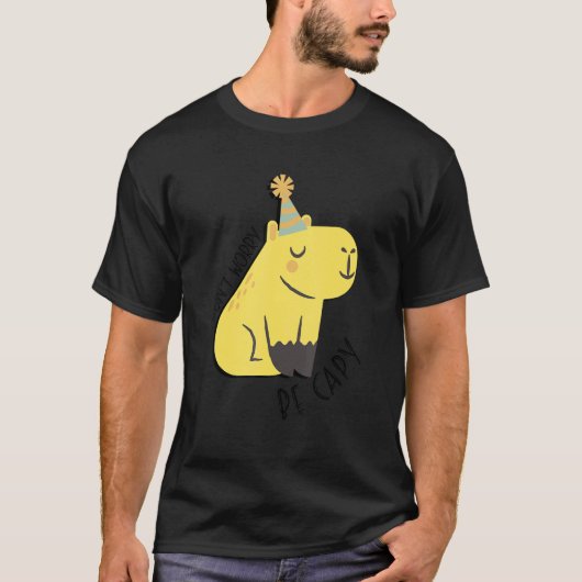 Wees niet bang dat Capy Happy Capybara Motivatie T-shirt (Voorkant)