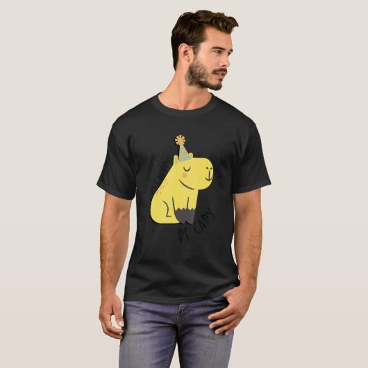 Wees niet bang dat Capy Happy Capybara Motivatie T-shirt (Voorkant volledig)