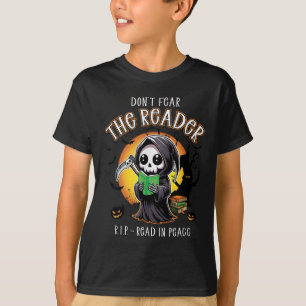 Wees niet bang dat de lezer leest in Peace Book Lo T-shirt