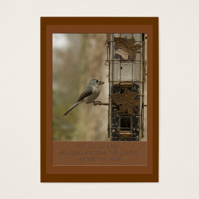 Wees niet bang dat God de ACEO zal leveren Visitekaartje (Voorkant)