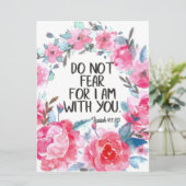 Wees niet bang dat ik bij je ben Bijbelvers Kaart (Staand voorkant)