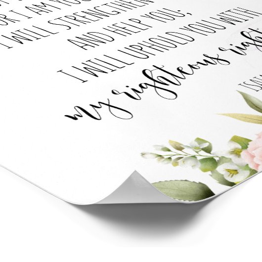 Wees niet bang dat ik bij jou ben, Saiah 41:10 Poster (Hoek)