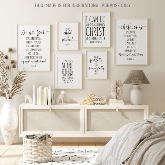 Wees niet bang dat ik bij jou ben, Saiah 41:10 Poster