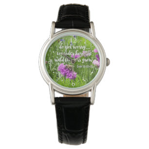 Wees niet bang dat wilde bloemen Christelijk zijn Horloge