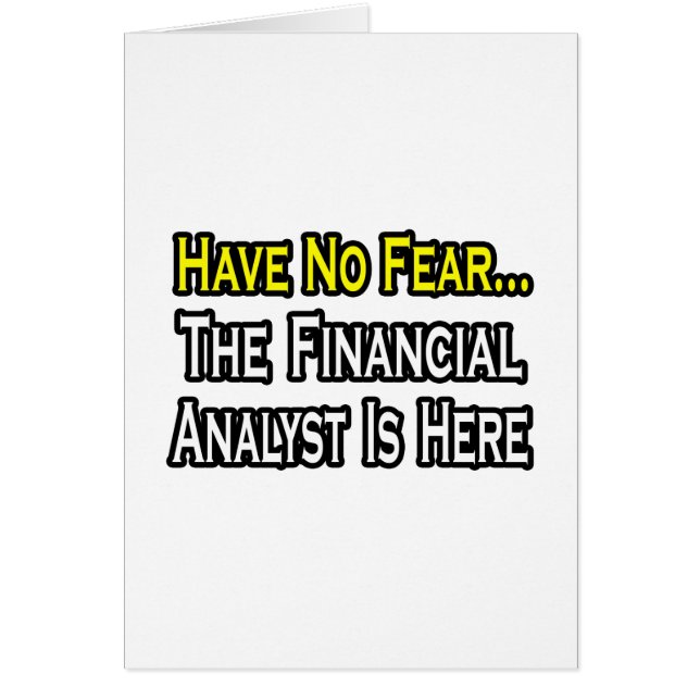 Wees niet bang, de financieel analist is hier (Voorkant)