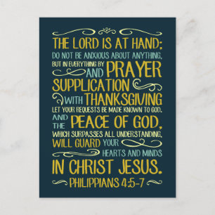 Wees niet bang - Filippijnen 4:5-7 Briefkaart