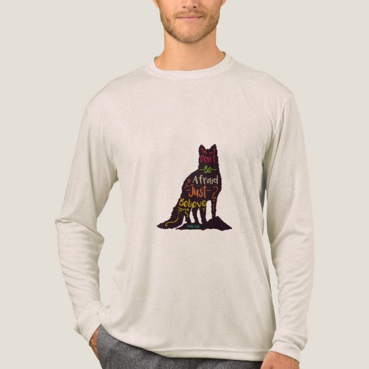 Wees niet bang, gewoon geloven t-shirt ontwerp (Voorkant volledig)