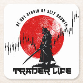 Wees niet bang | handelsmotivatie | samoerai kartonnen onderzetters