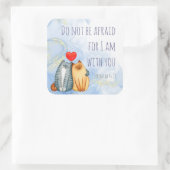 Wees niet bang Jeremiah 46:28 Bijbelprijsopgave Vierkante Sticker (Tas)