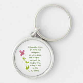 Wees niet bang, moedig de Schriften Sweet Pea Lock Sleutelhanger